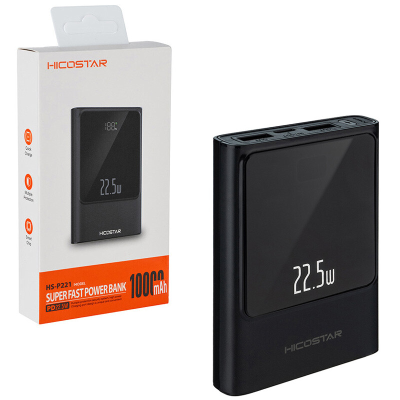 پاور بانک فست شارژ هایکو استار HS-P221 QC3.0 PD 22.5W ظرفیت 10000 میلی آمپر ساعت