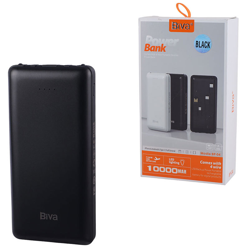 پاور بانک فست شارژ بیوا BP-04 QC 10.5W ظرفیت 10000 میلی آمپر ساعت