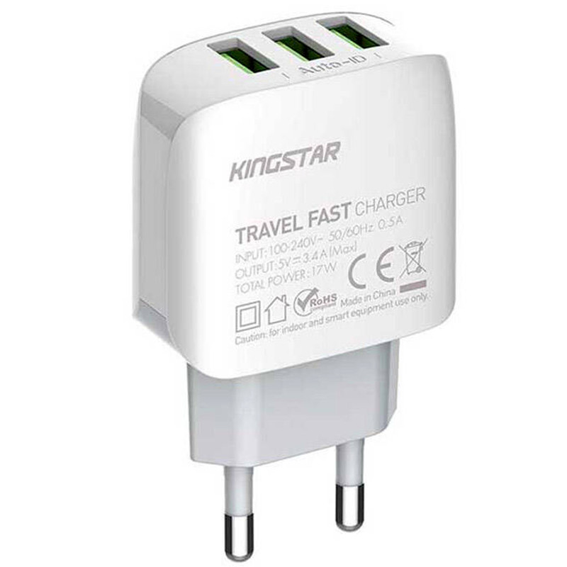 کلگی فست شارژ KingStar KW163 3Port 3.4A 17W