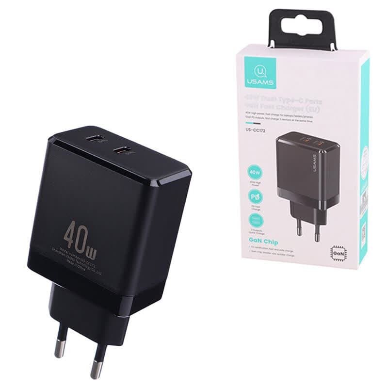 شارژر دیواری 40 وات یوسامز US-CC172 PD 3A