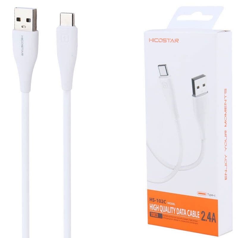 کابل تایپ سی فست شارژ 2.4 آمپر هایکو استار HS-102C طول 1 متر