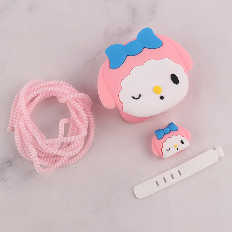 ست محافظ کابل و کلگی شارژر سیلیکونی آیفون طرح گوسفند