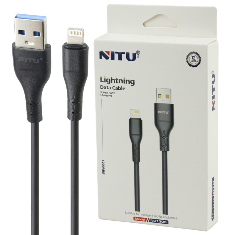 کابل آیفونی فست شارژ Nitu NC130 2.4A 1.2m