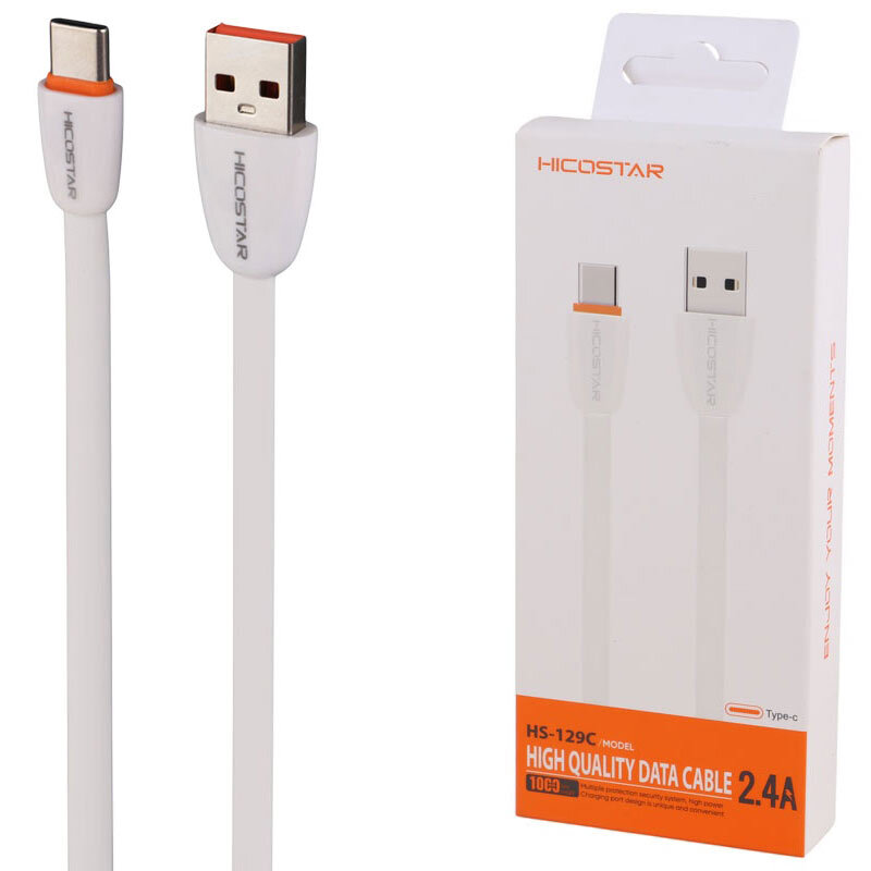 کابل تایپ سی فست شارژ Hicostar&nbsp;HS-129C 2.4A 1m