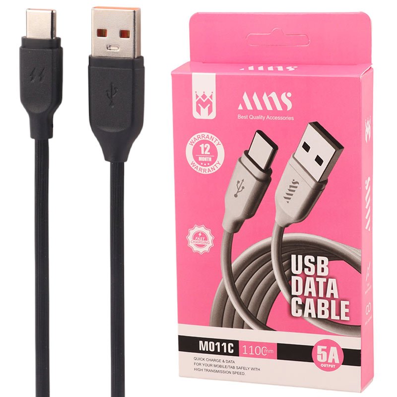 کابل تایپ سی فست شارژ 5 آمپر ام ان اس M011C طول 1.1 متر