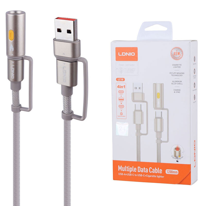 کابل تبدیل فست شارژ Ldnio LC18 65W 1.2m