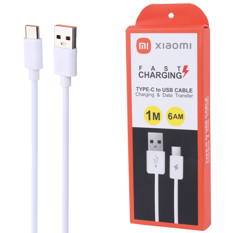 کابل تایپ سی فست شارژ 6 آمپر Xiaomi Highcopy طول 1 متر
