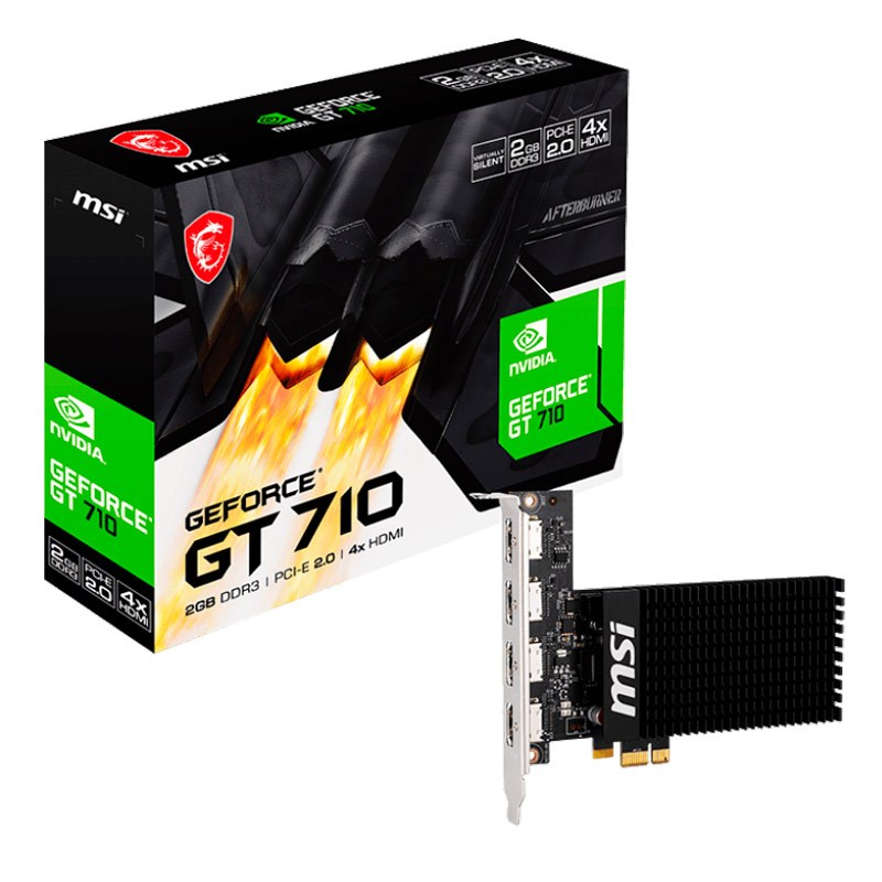 کارت گرافیک MSI GT 710 2GD3H 4HDMI 2GB DDR3 64Bit