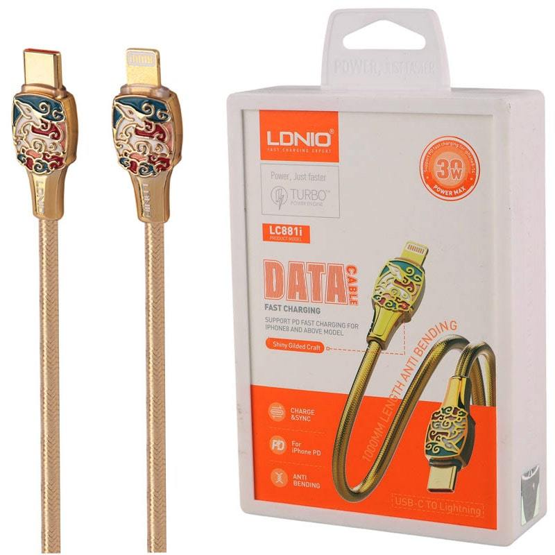 کابل تبدیل فست شارژ Ldnio LC881i Type-C To Lighting PD 30W 1m