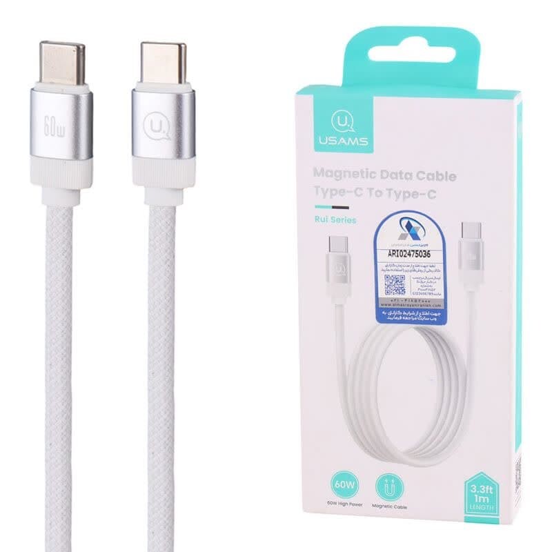 کابل تبدیل Usams SJ704 Type-C To Type-C 60W 1m