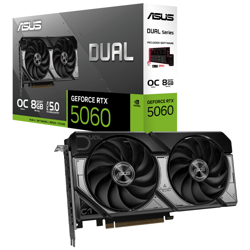 کارت گرافیک ASUS Dual GeForce RTX5060 OC Edition 8GB GDDR7 128Bit
