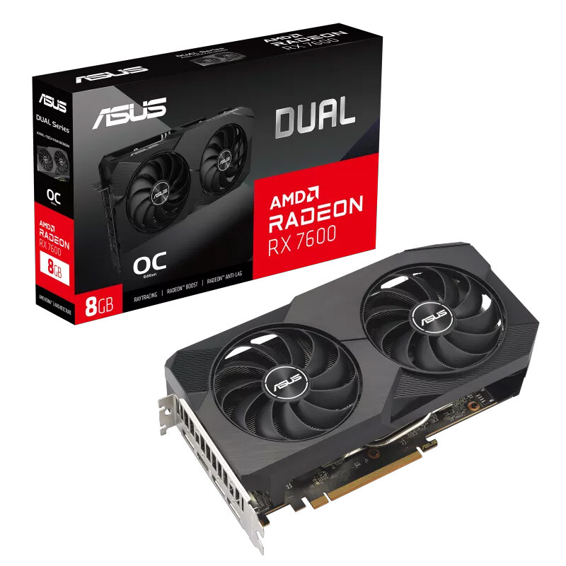 کارت گرافیک Asus Dual Radeon RX7600 OC Edition 8GB GDDR6 128Bit