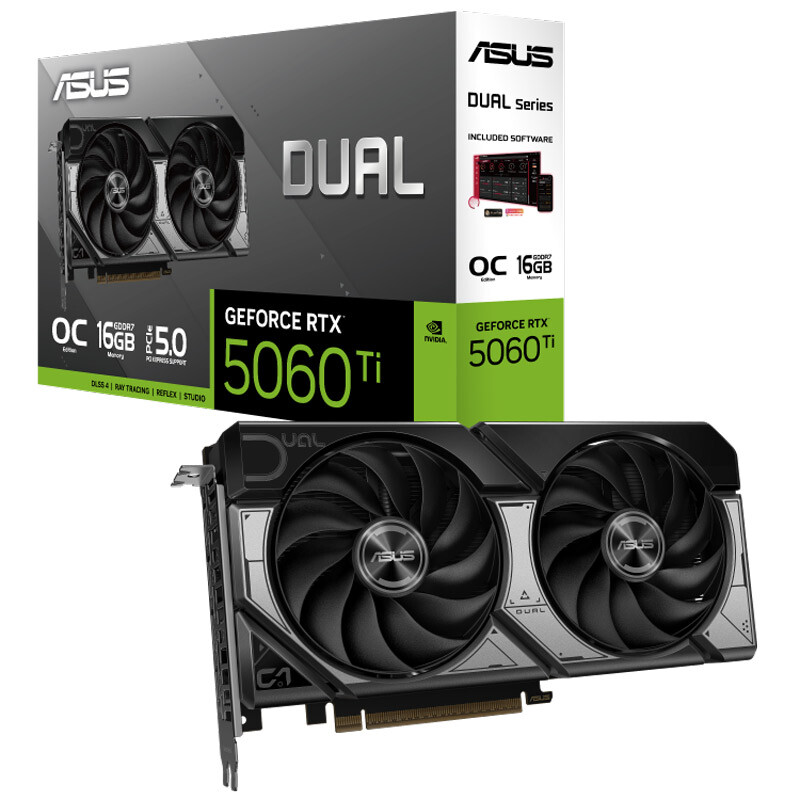 کارت گرافیک ASUS Dual GeForce RTX5060 Ti OC Edition 16GB GDDR7 128Bit