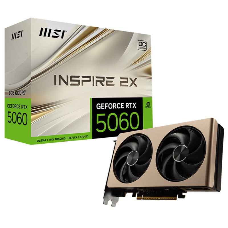 کارت گرافیک MSI GeForce RTX 5060 INSPIRE 2X OC 8GB GDDR7 128Bit