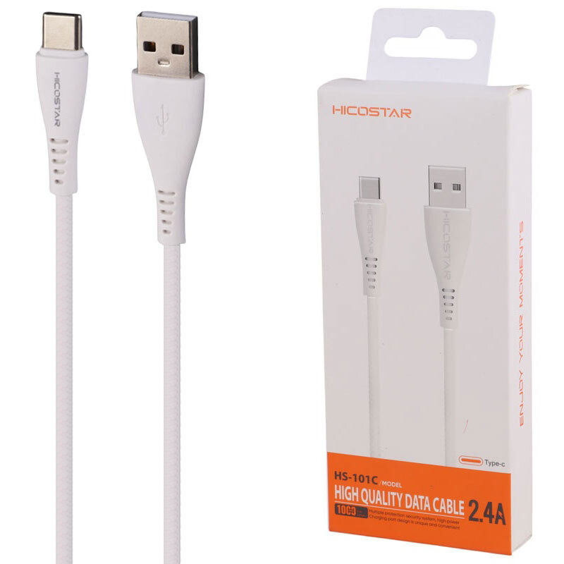 کابل تایپ سی فست شارژ 2.4 آمپر هایکو استار HS-101C طول 1 متر