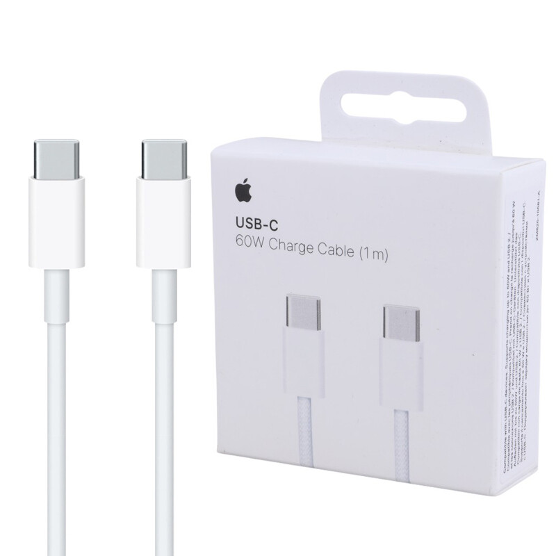 کابل دو سر تایپ سی 60 وات اپل A2795 MQKJ3ZM/A طول 1 متر
