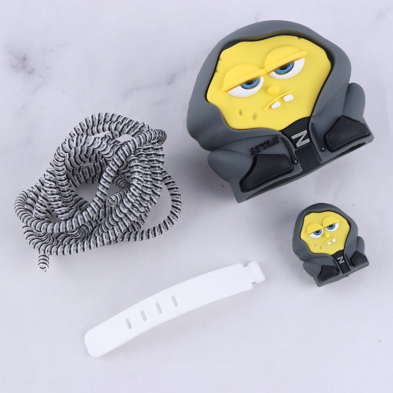 ست محافظ کابل و کلگی شارژر سامسونگ طرح باب اسفنجی