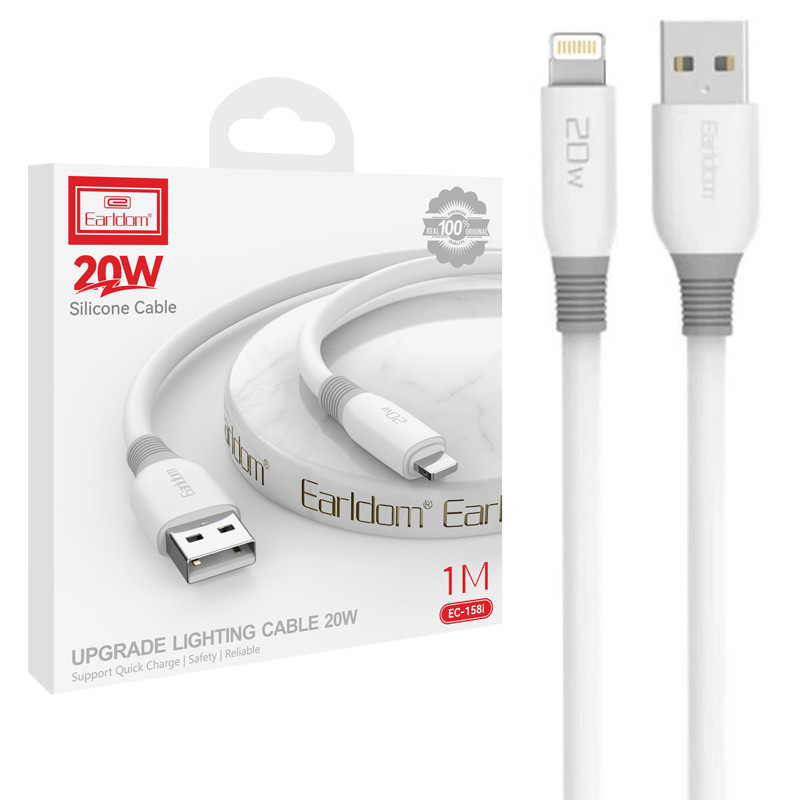 کابل آیفونی فست شارژ Earldom EC-158i 20W 1m
