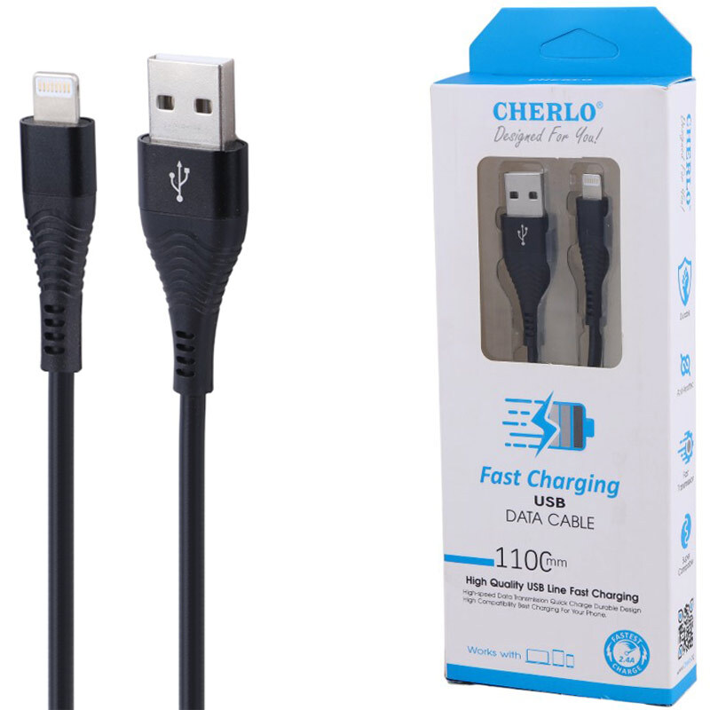 کابل لایتنینگ فست شارژ 2.4 آمپر چرلو طول 1.1 متر