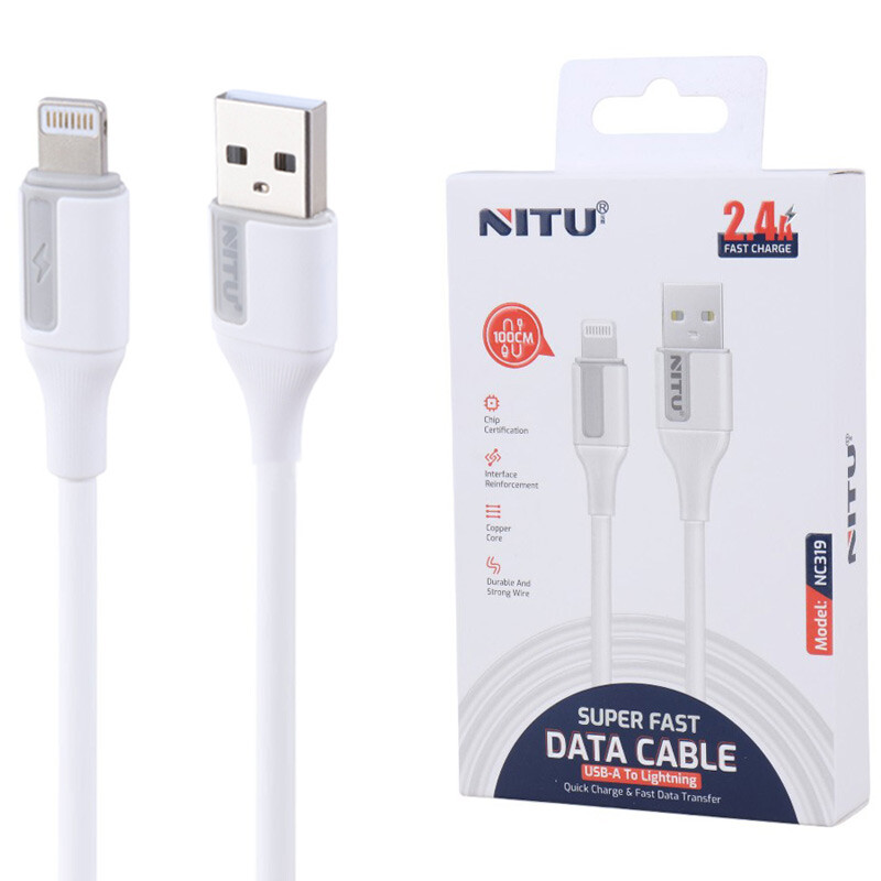 کابل لایتنینگ فست شارژ 2.4 آمپر نیتو NC319 طول 1 متر