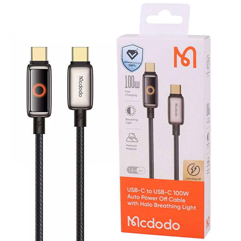 کابل دو سر تایپ سی فست شارژ 100 وات مک دودو CA-668 طول 1.2 متر