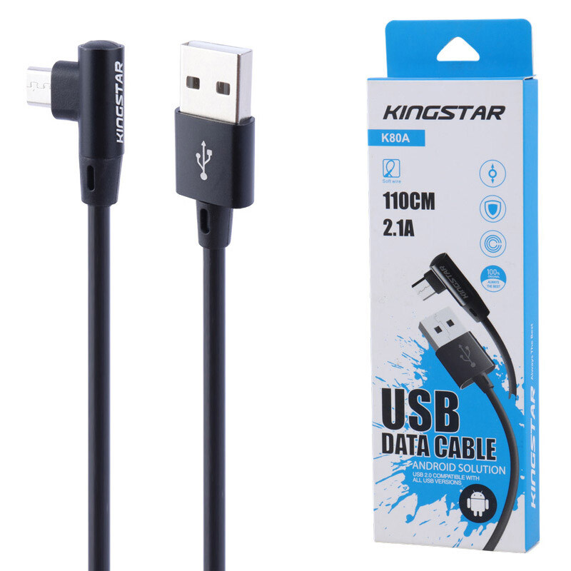 کابل میکرو یو اس بی 2.1 آمپر کینگ استار K80A طول 1.1 متر