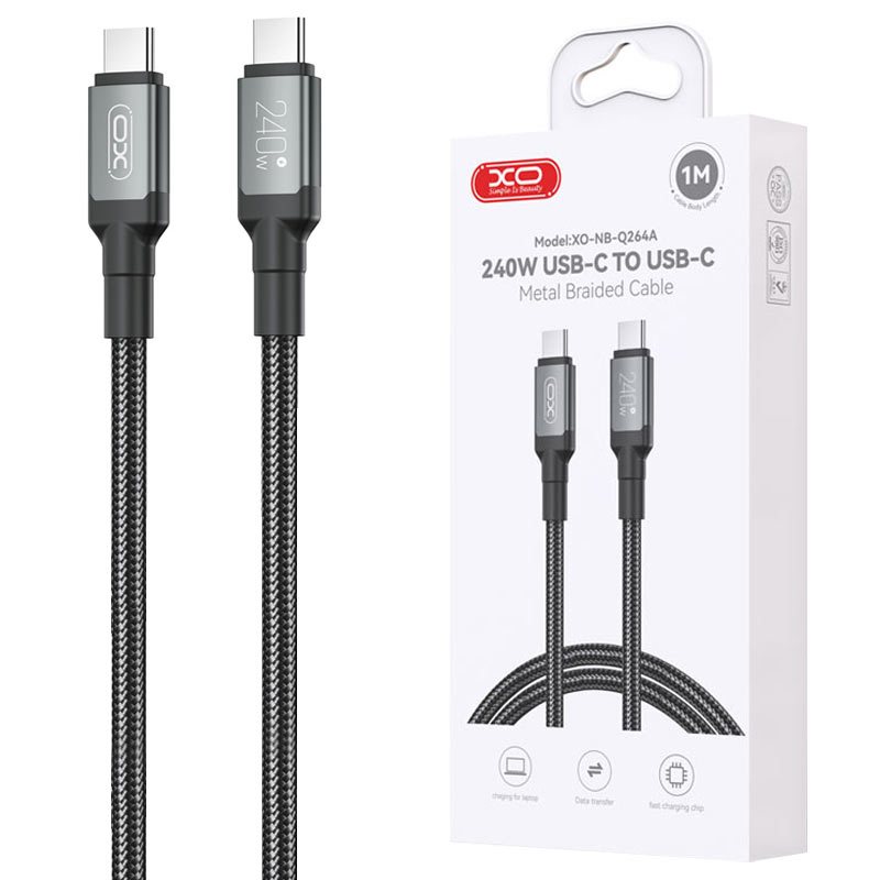 کابل دو سر تایپ سی فست شارژ 240 وات ایکس او XO-NB-Q264A طول 1 متر