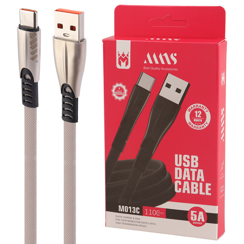کابل تایپ سی فست شارژ 5 آمپر ام ان اس M013C طول 1.1 متر