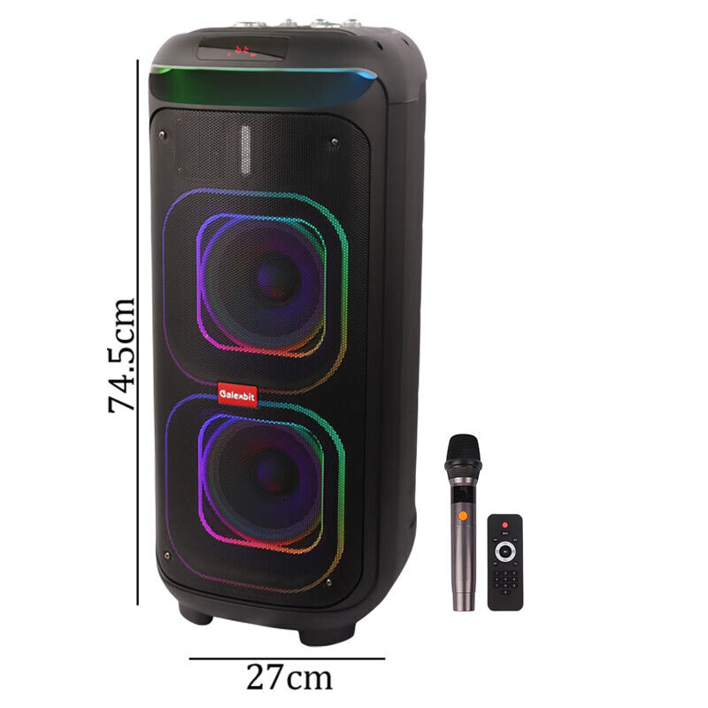 اسپیکر چمدانی بلوتوثی گلکس بیت GS-63 + میکروفون و ریموت کنترل