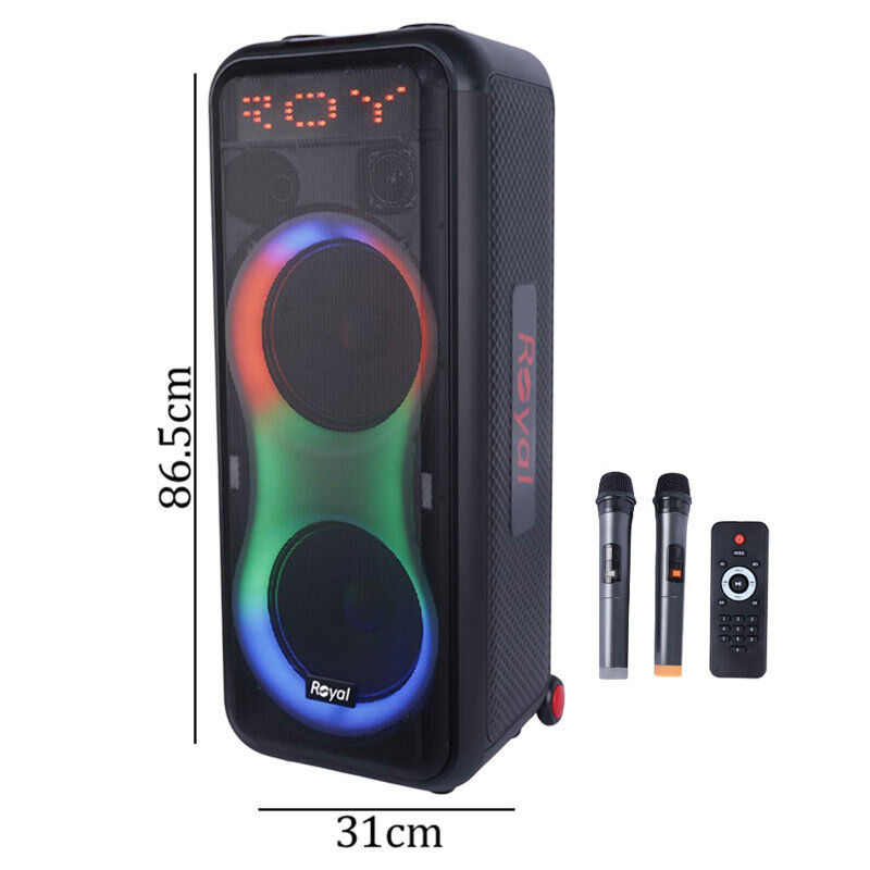 اسپیکر چمدانی بلوتوثی رویال RSP-1015 + میکروفون و ریموت کنترل