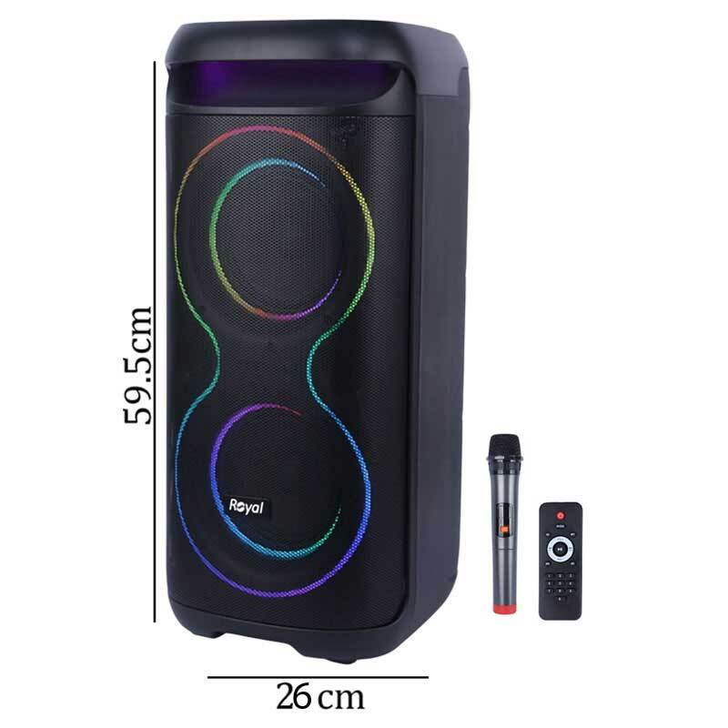 اسپیکر چمدانی بلوتوثی رویال RSP-6510 + میکروفون و ریموت کنترل