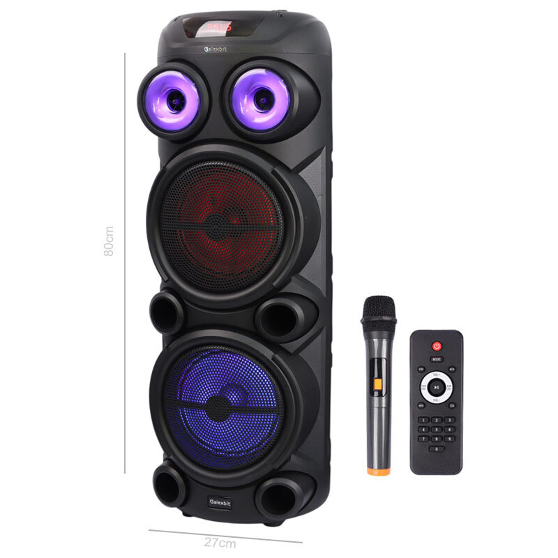 اسپیکر چمدانی بلوتوثی گلکس بیت GS-43 + میکروفون و ریموت کنترل