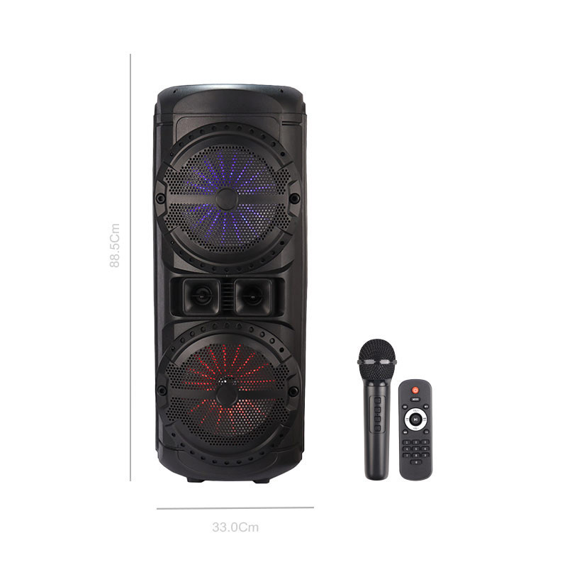 اسپیکر چمدانی بلوتوثی رم و فلش خور Sing-E ZQS12201 + میکروفون و ریموت کنترل