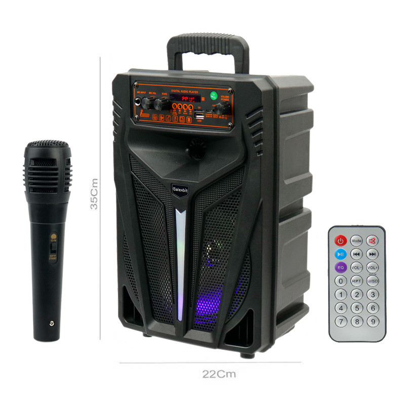 اسپیکر چمدانی بلوتوثی گلکس بیت GS-15 + میکروفون و ریموت کنترل