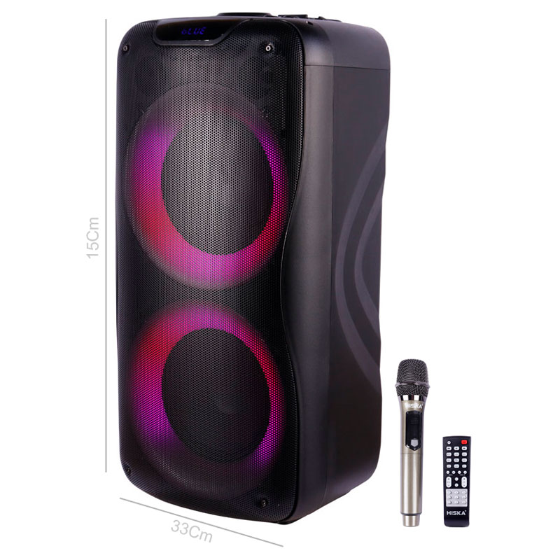 اسپیکر چمدانی بلوتوثی هیسکا Party Box 1009 + میکروفون و ریموت کنترل