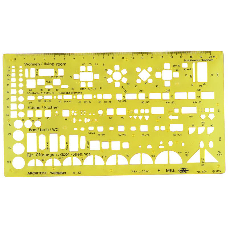 شابلون مبلمان مقیاس 1:100 تیبل Table NO.804