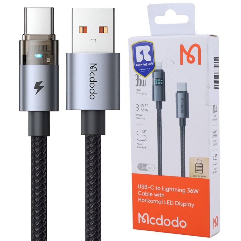 کابل تایپ سی فست شارژ 100 وات مک دودو CA-689 طول 1.2 متر