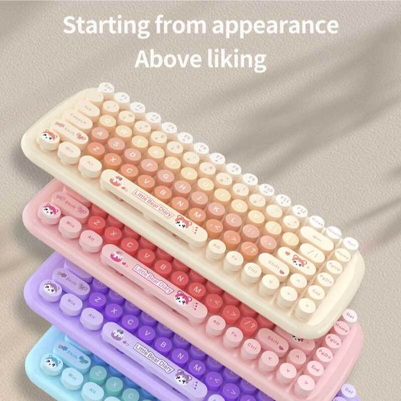 کیبورد و موس بی سیم مافی Candy Mixed Little Bear Diary