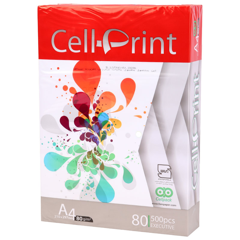 کاغذ A4 سل پرینت 80 گرم بسته 500 عددی شرینک