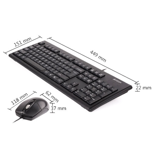 کیبورد و موس ای فورتک KR-8372 USB