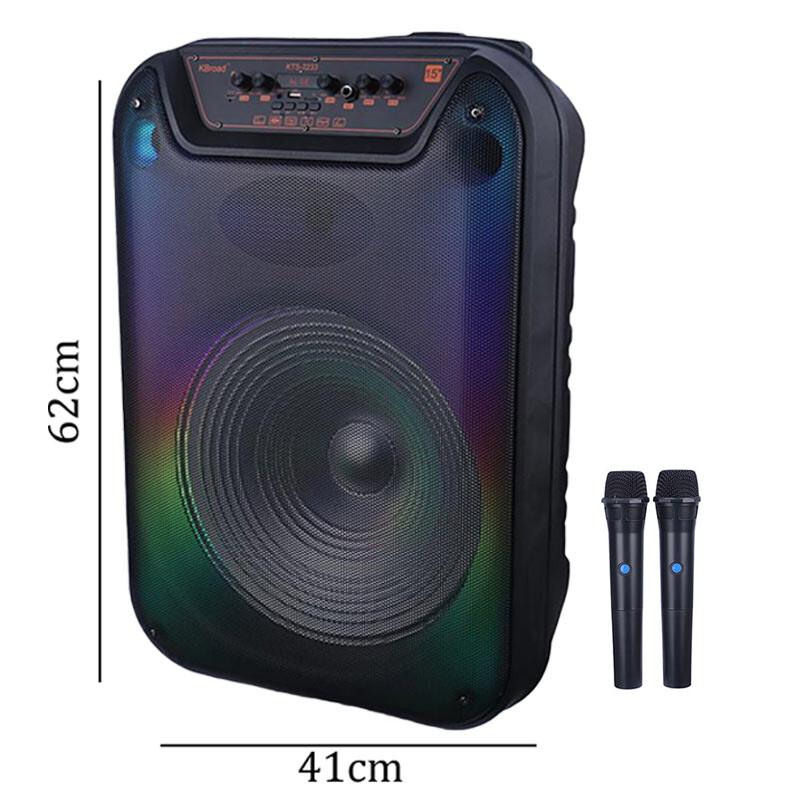 اسپیکر چمدانی بلوتوثی کی برود KTS-2233 + میکروفون