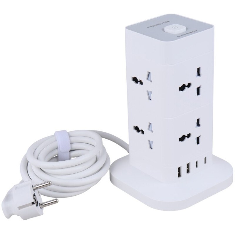 چند راهی 8 خانه هایکو استار HS-PS322 با کابل 2 متری + شارژر USB و Type-C