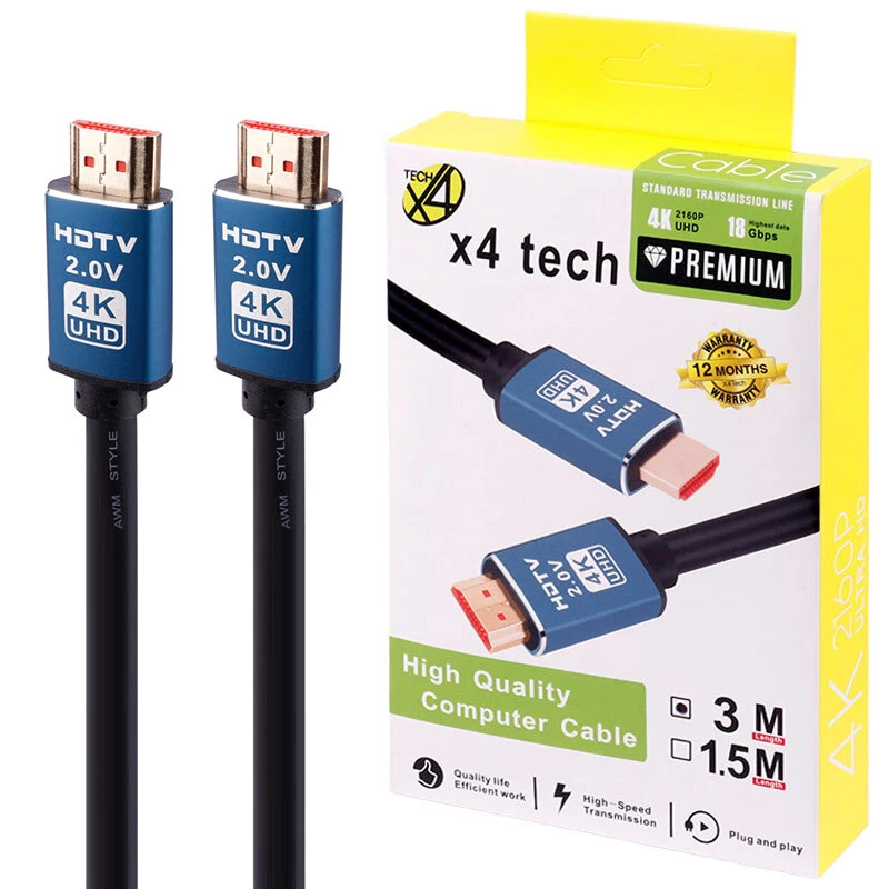 کابل HDMI v2.0 4K ایکس فورتک X4Tech طول 3 متر