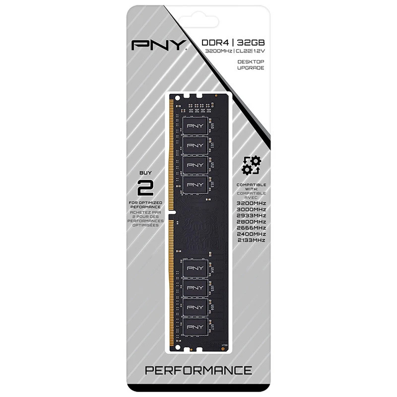 رم کامپیوتر پی ان وای Performance DDR4 16GB Single 3200MHz CL22