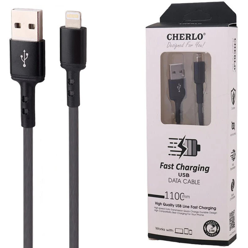 کابل لایتنینگ فست شارژ 2.4 آمپر چرلو CH-IP06 طول 1.1 متر