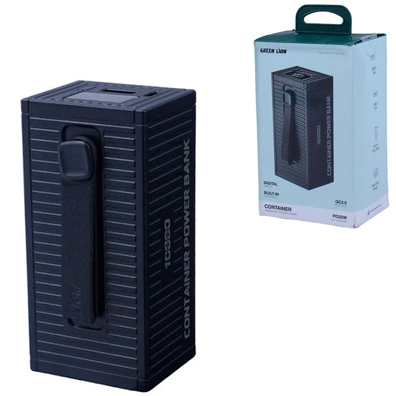 پاور بانک فست شارژ گرین لاین Container GL-PX60 GNCOTPXPB10 QC3.0 PD 22.5W ظرفیت 10000 میلی‌ آمپر ساعت