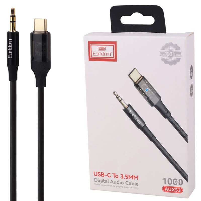 کابل تبدیل Type-C به AUX ارلدام ET-AUX53 طول 1 متر