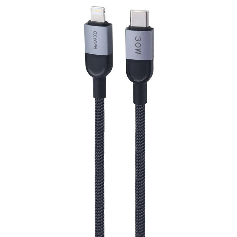کابل تایپ سی به لایتنینگ فست شارژ 30 وات اکسیژن LX-32 طول 2 متر