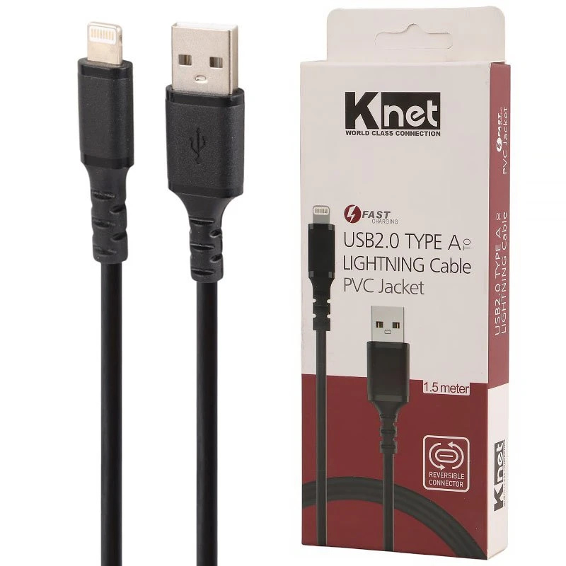 کابل لایتنینگ فست شارژ کی نت K-C529 طول 1.5 متر