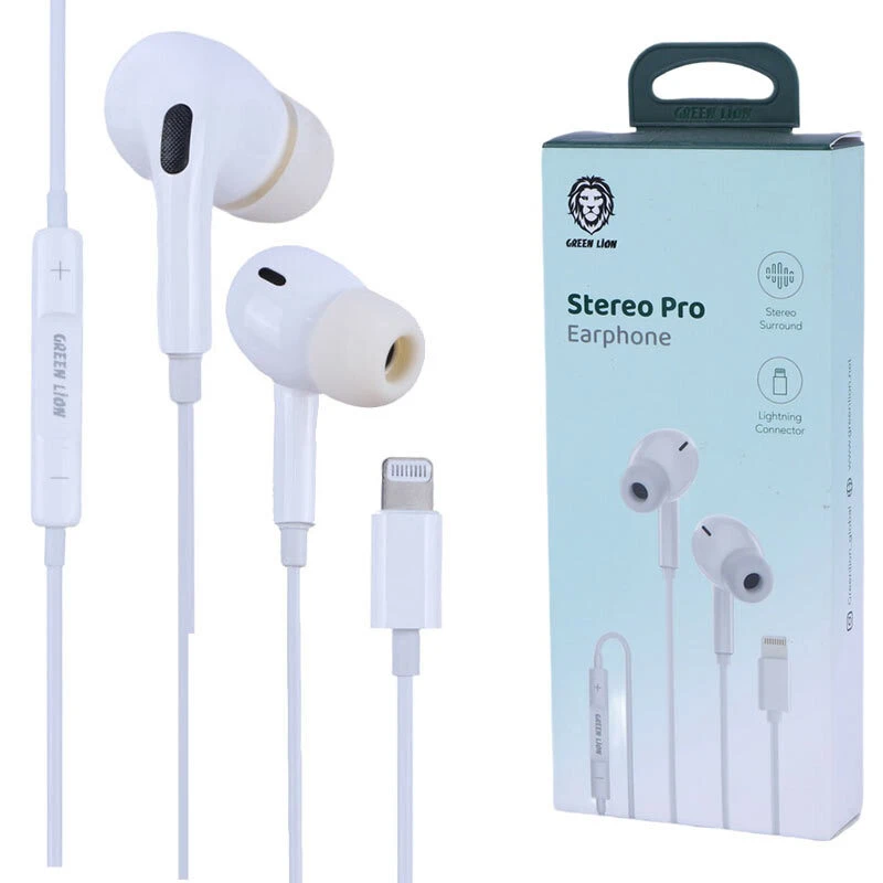 هندزفری لایتنینگ گرین لاین Stereo Pro GNSTPROEPLG